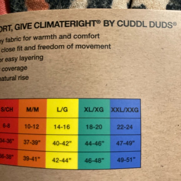 ClimateRight by Cuddl Duds Coral Crew Neck and Legging Set XL - Picture 2 of 9